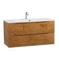 Тумба с раковиной подвесная BelBagno МАРИНА (MARINO) 100 Rovere Nature, раковина белая BB1000/450-LV-MR-FT MARINO-1000-2C-SO-RN-P;BB1000/450-LV-MR-FT