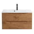 Тумба с раковиной подвесная BelBagno МАРИНА (MARINO) 100 Rovere Nature, раковина белая MARINO-1000-2C-SO-RN-P;BB1000/445-LV-MR-PR