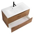 Тумба с раковиной подвесная BelBagno МАРИНА (MARINO) 100 Rovere Nature, раковина белая MARINO-1000-2C-SO-RN-P;BB1000/445-LV-MR-PR