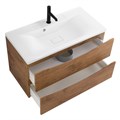 Тумба с раковиной подвесная BelBagno МАРИНА (MARINO) 100 Rovere Nature, раковина белая MARINO-1000-2C-SO-RN-P;BB1000/445-LV-MR-PR