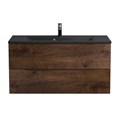 Тумба с раковиной подвесная BelBagno МАРИНА (MARINO) 100 Rovere Moro, раковина чёрная BB1000/445-LV-ART-PR-NERO MARINO-1000-2C-SO-RW-P;BB1000/445-LV-ART-PR-NERO