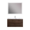 Тумба с раковиной подвесная BelBagno МАРИНА (MARINO) 100 Rovere Moro, раковина белая BB1000/450-LV-MR-FT MARINO-1000-2C-SO-RW-P;BB1000/450-LV-MR-FT