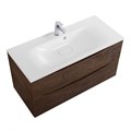 Тумба с раковиной подвесная BelBagno МАРИНА (MARINO) 100 Rovere Moro, раковина белая BB1000/450-LV-MR-FT MARINO-1000-2C-SO-RW-P;BB1000/450-LV-MR-FT