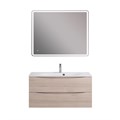 Тумба с раковиной подвесная BelBagno МАРИНА (MARINO) 100 Rovere Grigio, раковина белая BB1000/450-LV-MR-FT MARINO-1000-2C-SO-RG-P;BB1000/450-LV-MR-FT