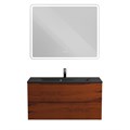 Тумба с раковиной подвесная BelBagno МАРИНА (MARINO) 100 Rovere Cillegio, раковина чёрная BB1000/445-LV-ART-PR-NERO MARINO-1000-2C-SO-RC-P;BB1000/445-LV-ART-PR-NERO