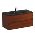 Тумба с раковиной подвесная BelBagno МАРИНА (MARINO) 100 Rovere Cillegio, раковина чёрная BB1000/445-LV-ART-PR-NERO MARINO-1000-2C-SO-RC-P;BB1000/445-LV-ART-PR-NERO