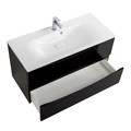 Тумба с раковиной подвесная BelBagno МАРИНА (MARINO) 100 Nero Lucido, раковина белая BB1000/450-LV-MR-FT MARINO-1000-2C-SO-NL-P;BB1000/450-LV-MR-FT