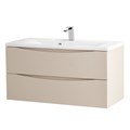Тумба с раковиной подвесная BelBagno МАРИНА (MARINO) 100 Crema Opaco, раковина белая MARINO-1000-2C-SO-CO-P;BB1000/445-LV-MR-PR