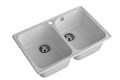 GranFest QUARZ (ECO-15) Мойка 2 чаши 740*480 (серый) 15 серый