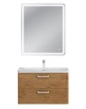 Тумба с раковиной подвесная BelBagno ТЕХНО (DUE) 80 Rovere Nature, ручки белые DUE-800-2C-SO-RN-P;BB-8076-3-80;RS333W.4/160