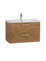 Тумба с раковиной подвесная BelBagno ТЕХНО (DUE) 80 Rovere Nature, ручки белые DUE-800-2C-SO-RN-P;BB-8076-3-80;RS333W.4/160