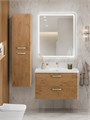 Тумба с раковиной подвесная BelBagno ТЕХНО (DUE) 80 Rovere Nature, ручки - Хром полированный DUE-800-2C-SO-RN-P;BB-8076-3-80;RS333CP.4/160