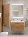 Тумба с раковиной подвесная BelBagno ТЕХНО (DUE) 80 Rovere Nature, ручки - Сатиновый никель DUE-800-2C-SO-RN-P;BB-8076-3-80;RS006SN.4/160