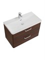 Тумба с раковиной подвесная BelBagno ТЕХНО (DUE) 80 Noce, ручки белые DUE-800-2C-SO-NOCE-P;BB-8076-3-80;RS333W.4/160