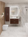Тумба с раковиной подвесная BelBagno ТЕХНО (DUE) 80 Noce, ручки - Хром полированный DUE-800-2C-SO-NOCE-P;BB-8076-3-80;RS333CP.4/160