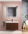 Тумба с раковиной подвесная BelBagno ТЕХНО (DUE) 80 Noce, ручки - Сатиновый никель DUE-800-2C-SO-NOCE-P;BB-8076-3-80;RS006SN.4/160