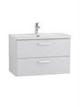 Тумба с раковиной подвесная BelBagno ТЕХНО (DUE) 80 Bianco Lucido, ручки белые DUE-800-2C-SO-BL-P;BB-8076-3-80;RS333W.4/160