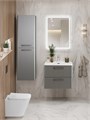 Тумба с раковиной подвесная BelBagno ТЕХНО (DUE) 60 Сатин, ручки - Сатиновый никель DUE-600-2C-SO-SAT-P;BB-8076-3-60;RS006SN.4/160