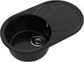 GRANFEST Мойка композит RONDO GF-R--750L чаша с крылом 750*460мм  черный арт.GF- R-750L черный