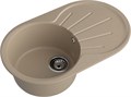 GRANFEST Мойка композит RONDO GF-R--750L чаша с крылом 750*460мм  песок арт.GF- R-750L песочный