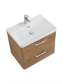 Тумба с раковиной подвесная BelBagno ТЕХНО (DUE) 60 Rovere Nature, ручки белые DUE-600-2C-SO-RN-P;BB-8076-3-60;RS333W.4/160