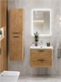 Тумба с раковиной подвесная BelBagno ТЕХНО (DUE) 60 Rovere Nature, ручки - Матовый тёмный никель DUE-600-2C-SO-RN-P;BB-8076-3-60;RS333MDN.4/160