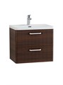 Тумба с раковиной подвесная BelBagno ТЕХНО (DUE) 60 Noce, ручки белые DUE-600-2C-SO-NOCE-P;BB-8076-3-60;RS333W.4/160