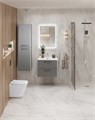 Тумба с раковиной подвесная BelBagno ТЕХНО (DUE) 50 Сатин, ручки - Сатиновый никель DUE-500-2C-SO-SAT-P;BB-8076-3-50;RS006SN.4/160