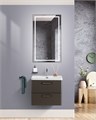 Тумба с раковиной подвесная BelBagno ТЕХНО (DUE) 50 Оружейная сталь ручки - Сатиновый никель DUE-500-2C-SO-GM-P;BB-8076-3-50;RS006SN.4/160