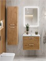 Тумба с раковиной подвесная BelBagno ТЕХНО (DUE) 50 Rovere Nature, ручки - Хром полированный DUE-500-2C-SO-RN-P;BB-8076-3-50;RS333CP.4/160