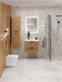 Тумба с раковиной подвесная BelBagno ТЕХНО (DUE) 50 Rovere Nature, ручки - Матовый тёмный никель DUE-500-2C-SO-RN-P;BB-8076-3-50;RS333MDN.4/160