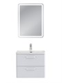 Тумба с раковиной подвесная BelBagno ТЕХНО (DUE) 50 Bianco Lucido, ручки белые DUE-500-2C-SO-BL-P;BB-8076-3-50;RS333W.4/160