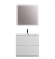 Тумба с раковиной напольная BelBagno МАРИНА (MARINO) 80 Bianco Lucido, раковина белая BB800/450-LV-MR-FT MARINO-800-2C-PIA-BL-P;BB800/450-LV-MR-FT