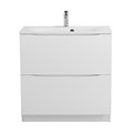Тумба с раковиной напольная BelBagno МАРИНА (MARINO) 80 Bianco Lucido, раковина белая BB800/450-LV-MR-FT MARINO-800-2C-PIA-BL-P;BB800/450-LV-MR-FT