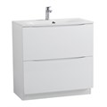 Тумба с раковиной напольная BelBagno МАРИНА (MARINO) 80 Bianco Lucido, раковина белая BB800/450-LV-MR-FT MARINO-800-2C-PIA-BL-P;BB800/450-LV-MR-FT