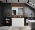 Тумба с раковиной напольная BelBagno МАРИНА (MARINO) 120 Bianco Lucido, раковина белая MARINO-1200-2C-PIA-BL-P;BB1200/450-LV-MR-PR