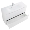 Тумба с раковиной напольная BelBagno МАРИНА (MARINO) 120 Bianco Lucido, раковина белая MARINO-1200-2C-PIA-BL-P;BB1200/450-LV-MR-PR