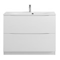 Тумба с раковиной напольная BelBagno МАРИНА (MARINO) 100 Bianco Lucido, раковина белая BB1000/450-LV-MR-FT MARINO-1000-2C-PIA-BL-P;BB1000/450-LV-MR-FT