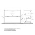 Тумба с раковиной напольная BelBagno МАРИНА (MARINO) 100 Bianco Lucido, раковина белая BB1000/450-LV-MR-FT MARINO-1000-2C-PIA-BL-P;BB1000/450-LV-MR-FT