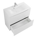 Тумба с раковиной напольная BelBagno МАРИНА (MARINO) 100 Bianco Lucido, раковина белая MARINO-1000-2C-PIA-BL-P;BB1000/445-LV-MR-PR