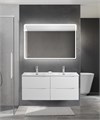 Тумба с раковиной подвесная с четырьмя ящиками BelBagno МАРИНА (MARINO) 120 Bianco Opaco, раковина белая MARINO-CER-N-1200-4C-SO-BO-P;BB-8099-120-2