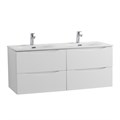 Тумба с раковиной подвесная с четырьмя ящиками BelBagno МАРИНА (MARINO) 120 Bianco Opaco, раковина белая MARINO-CER-N-1200-4C-SO-BO-P;BB-8099-120-2