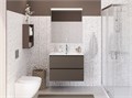 Тумба с раковиной подвесная BelBagno ФОРМАТ (UNO-MINI) 80 Бежевый матовый, раковина BB-8099-3-80 UNO-MINI-800-2C-SO-СO;BB-8099-3-80