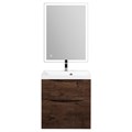 Тумба с раковиной подвесная BelBagno МАРИНА (MARINO) 60 Rovere Moro, раковина белая MARINO-H60-600-2C-SO-RW-P;BB600/450-LV-MR-AST