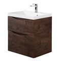 Тумба с раковиной подвесная BelBagno МАРИНА (MARINO) 60 Rovere Moro, раковина белая MARINO-H60-600-2C-SO-RW-P;BB600/450-LV-MR-AST
