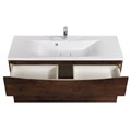 Тумба с раковиной подвесная BelBagno МАРИНА (MARINO) 120 Rovere Moro, раковина белая MARINO-H60-1200-2C-SO-RW-P;BB1200/450-LV-MR-PR