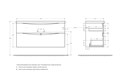 Тумба с раковиной подвесная BelBagno МАРИНА (MARINO) 120 Rovere Moro, раковина белая MARINO-H60-1200-2C-SO-RW-P;BB1200/450-LV-MR-PR