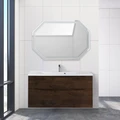 Тумба с раковиной подвесная BelBagno МАРИНА (MARINO) 110 Rovere Moro, раковина белая MARINO-H60-1100-2C-SO-RW-P;BB1100/450-LV-MR-PR