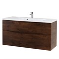 Тумба с раковиной подвесная BelBagno МАРИНА (MARINO) 110 Rovere Moro, раковина белая MARINO-H60-1100-2C-SO-RW-P;BB1100/450-LV-MR-PR