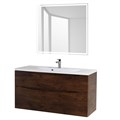 Тумба с раковиной подвесная BelBagno МАРИНА (MARINO) 100 Rovere Moro, раковина белая MARINO-H60-1000-2C-SO-RW-P;BB1000/445-LV-MR-PR